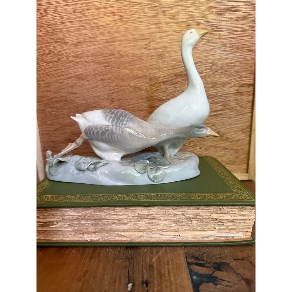 Royal Copenhagen Porcelain Goose Figurine – Hand‑Painted – Mid‑Century